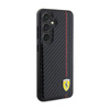 Ferrari Carbon Printed Line - pouzdro pro Samsung Galaxy S24 (černé)