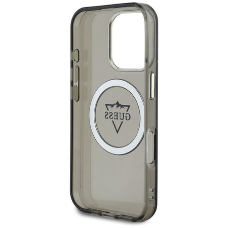 Guess IML Metal Mountain Logo MagSafe - tok iPhone 16 Pro készülékhez (fekete)