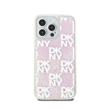 DKNY Liquid Glitter Multilogo - Coque iPhone 15 Pro Max (rose)