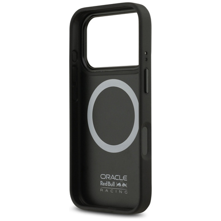 Red Bull hálós piros gyűrű és fémgombok MagSafe - iPhone 17 Pro tok (sötétkék)