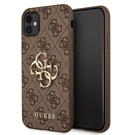 Guess 4G Big Metal Logo - Coque iPhone 11 (marron)