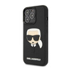 Karl Lagerfeld 3D Gummi Karl`s Kopf - iPhone 14 Pro Tasche (schwarz)