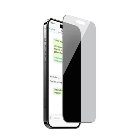 Puro Privacy Tempered Glass - Verre trempé de protection avec filtre de confidentialité pour iPhone 15 Pro