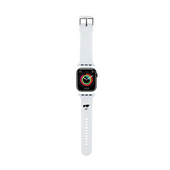 Karl Lagerfeld 3D Rubber Choupette Head NFT - řemínek pro Apple Watch 38/40/41 mm (bílý)