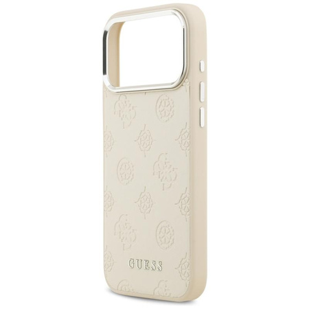 ETUI DO IPHONE 17 PRO MAX do MAGSAFE GUESS ORYGINALNE BEŻOWE SKÓRZANE MODNE