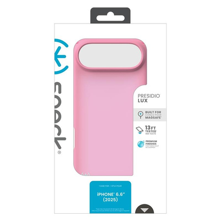 Speck Presidio Lux MagSafe - Case iPhone Air (Ibis Pink / Dark Ibis / Kanon Green)