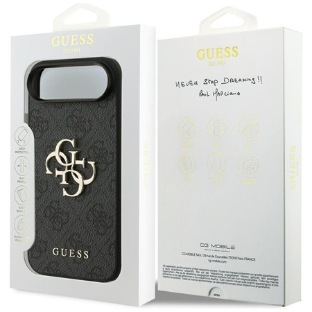 ETUI DO IPHONE AIR GUESS CZARNE ELEGANCKIE MODNE CASE PLECKI
