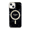 Guess Marble MagSafe - Etui iPhone 14 Plus (Czarny)