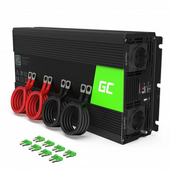 Green Cell - Měnič napětí Inverter 12V na 230V 2000W/4000W Modifikovaná sinusoida
