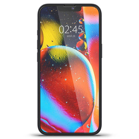 Spigen Glass FC - Edzett üveg iPhone 14 Plus / iPhone 13 Pro Max készülékhez (fekete keret)