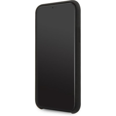 Guess Silicone 4G Tone to Tone - Coque iPhone 11 Pro (Noir)
