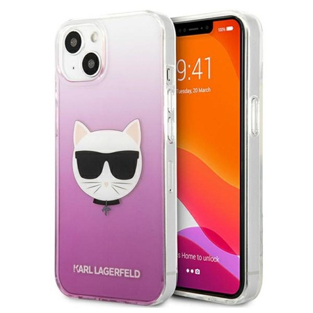 Karl Lagerfeld Choupette Head - iPhone 13 Mini Tasche (rosa)