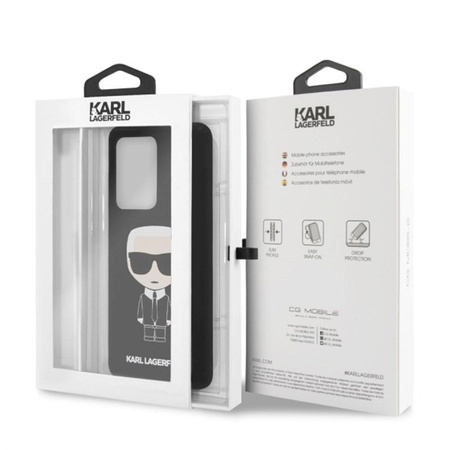 Pouzdro Karl Lagerfeld Fullbody Silicone Iconic - Samsung Galaxy S20 Ultra (černé)