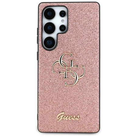 Guess Fixed Glitter Big 4G Metal Logo - Etui do Samsung Galaxy S25 Ultra (różowy)