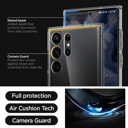 Spigen Ultra Hybrid - Etui pour Samsung Galaxy S23 Ultra (Transparent)