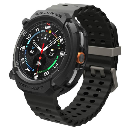 Spigen Rugged Armor – Hülle für Samsung Galaxy Watch 8 Classic 46 mm (Matte Black)