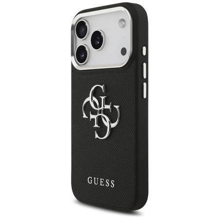 Guess Grained Big 4G Classic Logo - Hülle iPhone 17 Pro (schwarz)