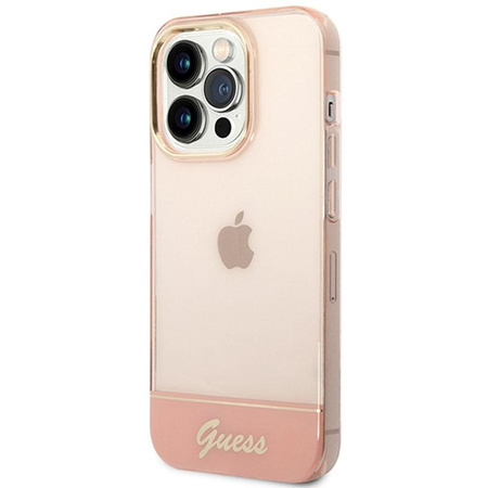 Guess Translucent - iPhone 14 Pro Tasche (rosa)