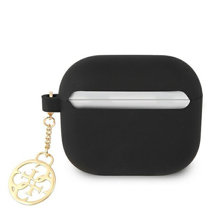 Étui en silicone Guess 4G Charms - Étui AirPods 3 (Noir)