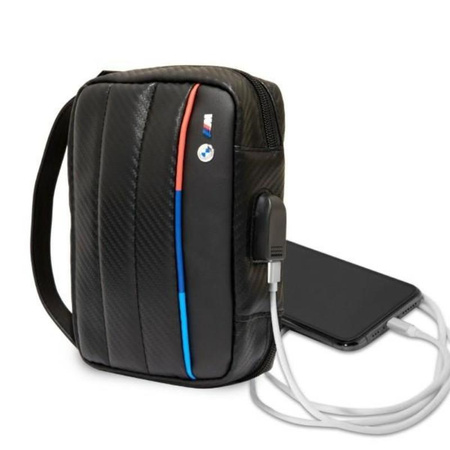 BMW Carbon Tricolor - Sacoche / Organisateur avec port USB externe (noir)