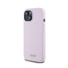 DKNY Liquid Silicone Kleines Metall-Logo MagSafe - iPhone 15 Plus / 14 Plus Tasche (rosa)