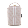 Guess 4G - Sac de voyage universel à rayures imprimées - Organisateur d'accessoires (rose)