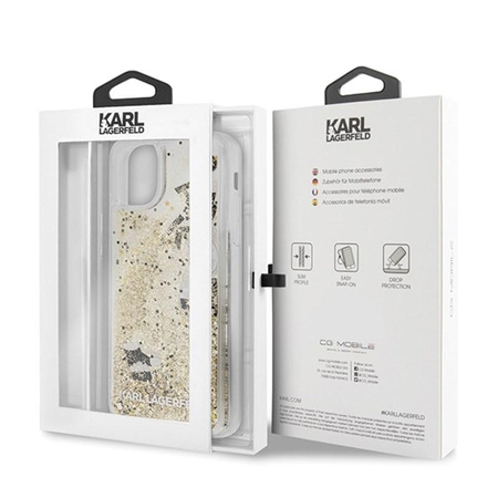 Karl Lagerfeld Glitter Liquid Floatting Charms - Coque iPhone 11 Pro Max (Gold Floatting Charms)