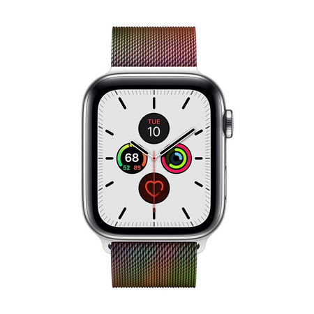 Crong Milano Steel - Bracelet en acier inoxydable pour Apple Watch 38/40/41/42 mm (iridescent)