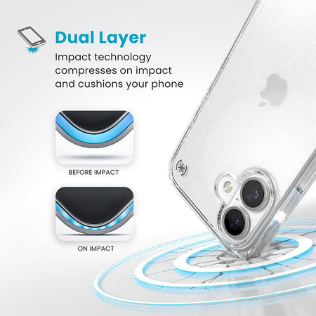 Speck Presidio Perfect-Clear - Étui pour iPhone 16 (transparent)