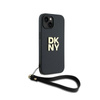 DKNY Wrist Strap Stock Logo - pouzdro pro iPhone 15 / 14 / 13 (černé)