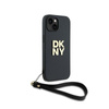 DKNY Wrist Strap Stock Logo - Hülle für iPhone 15 / 14 / 13 (Schwarz)