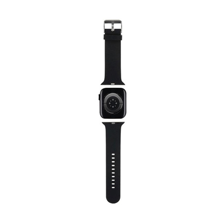 Karl Lagerfeld 3D gumi Karl & Choupette Heads NFT - szíj Apple Watch-hoz 38/40/41 mm (fekete)