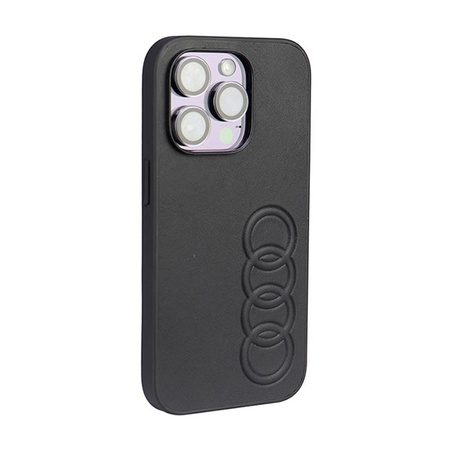 Audi Synthetic Leather - Coque pour iPhone 14 Pro (Noir)