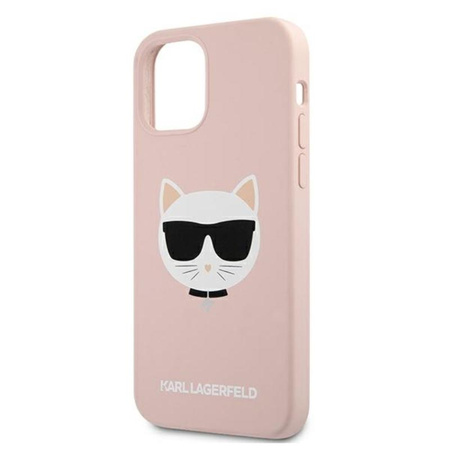 Karl Lagerfeld Choupette Head Silicone - pouzdro pro iPhone 12 Pro Max (růžové)