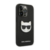 Karl Lagerfeld Saffiano Choupette Head Patch Case - Hülle für iPhone 14 Pro (Schwarz)