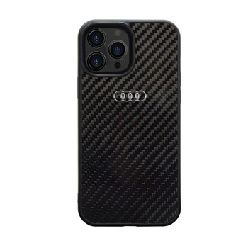 Audi Carbon Fiber - Tasche für iPhone 13 Pro Max (Schwarz)