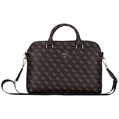 Guess New 4G Zipper Pocket Triangle Logo - 15" Notebook Bag (black)