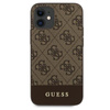 Guess 4G Bottom Stripe Collection - Etui iPhone 12 mini (brązowy)