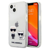 Karl Lagerfeld Ikonik & Choupette - pouzdro pro iPhone 13 Mini (průhledné)