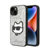 Karl Lagerfeld NFT Glitter Choupette Patch - iPhone 14 Plus Tasche (silber)