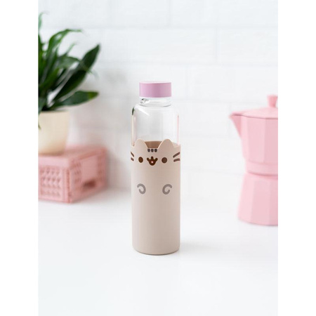 Pusheen - Butelka na wodę ze szkła 500 ml