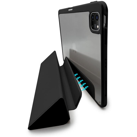 PURO Zeta Smart - Case iPad Pro 12.9" (2022/2021/2020/2018) removable magnetic flap + Apple Pencil holder (black)