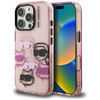 Karl Lagerfeld IML Multi K&C Head Pattern - Case for iPhone 16 Pro (pink)