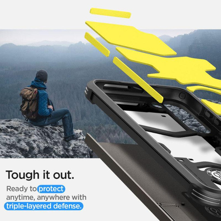 Spigen Tough Armor - Gehäuse für Samsung Galaxy S23 (Gunmetal)