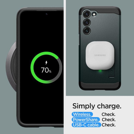 Spigen Tough Armor - tok Samsung Galaxy S23 (mélységzöld)