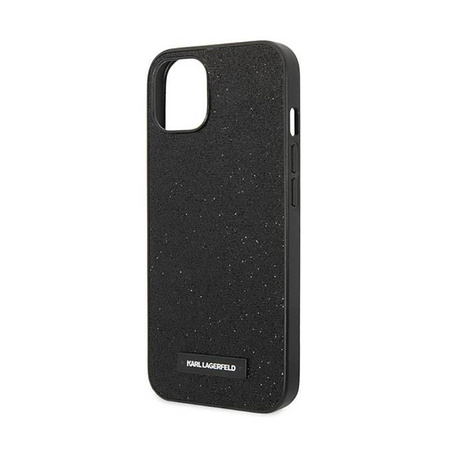 Karl Lagerfeld Glitter Plaque Logo - iPhone 14 Case (black)