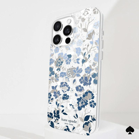 Kate Spade New York Protective Gems MagSafe - Hülle für iPhone 16 Pro Max (Flowerbed Blue)