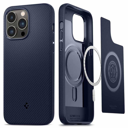 Spigen Mag Armor - tok iPhone 14 Pro készülékhez (sötétkék)
