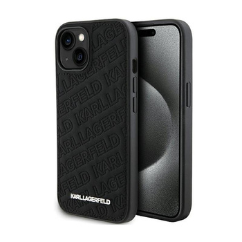 Karl Lagerfeld Quilted K Pattern - iPhone 15 Case (black)