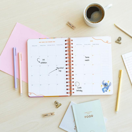 Disney Stitch - Calendrier / semainier A5 2025/2026